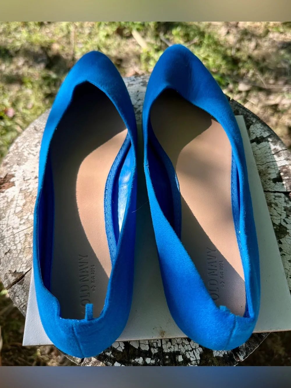 Old Navy Electric Blue Women's Suede-Look Ballet Flats